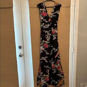 Floral Black Maxi Dress